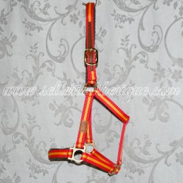 Nylon halter spanish flag...